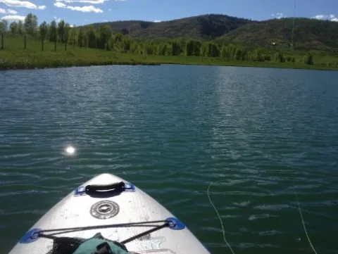 Creek Osprey SUP Inflatable Fishing Stand Up Paddle Board Blue/Grey