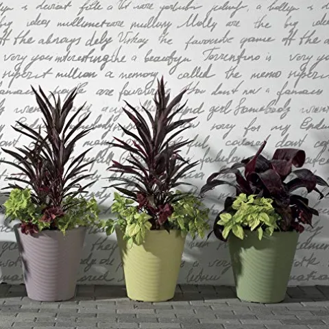 Crescent Garden Madison Planter Double-Walled Plant Pot 34-Inch Mocha