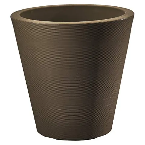 Crescent Garden Madison Planter Double-Walled Plant Pot 34-Inch Mocha