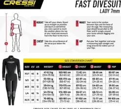 Cressi Fast 7 mm Black/Grey