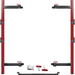 CUAUC Wall Mounted Folding Squat Rack Red