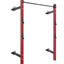 CUAUC Wall Mounted Folding Squat Rack Red