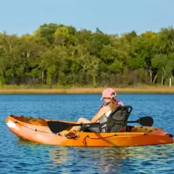 CuisinAid 9.4FT Sit-On-Top Fishing Kayak with Paddles Green Yellow