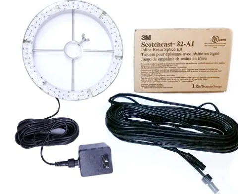 Custom Pro 5200 Floating Fountain Aerator with 5200 GPH Pump and 108 LED White Ring Light