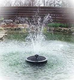 Custom Pro 6000 Floating Pond Fountain Aerator with Multi-Tier Nozzle, 108 LED Spotlight, 24″ Float, 25′ Power Cord Multicolor