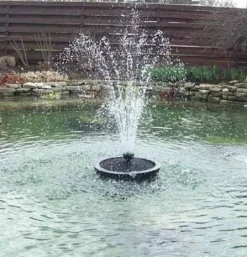 Custom Pro 6000 Floating Pond Fountain Aerator with Multi-Tier Nozzle, 108 LED Spotlight, 24″ Float, 25′ Power Cord Multicolor