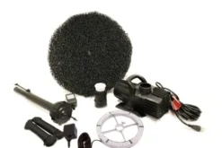 Custom Pro 6000 Floating Pond Fountain/Aerator with Multi Tier Nozzle, 108 LED Spotlight, 24-Inch Float, 100 Foot Power Cord White/Silver