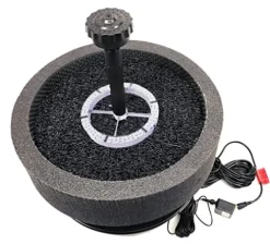 Custom Pro 3000 Floating Pond Aerator and Fountain with Multi Tier Nozzle, 108 LED Lights, 24 Inch Float, 100 Foot Cord White