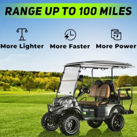 Cxeny 51.2V 150Ah LiFePO4 Golf Cart Battery with 18A Charger & Mobile App