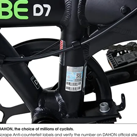 Dahon VYBE D7 Folding Bike Lightweight Aluminum Frame 7-Speed 20” Black