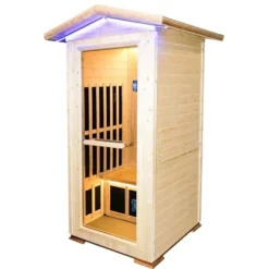 Daleyzay 1 Person Spruce Far Infrared Indoor Sauna 1300W Natural