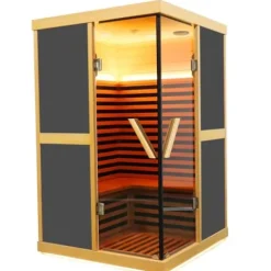 Daleyzay Double V-Shaped Far-Infrared Sauna Room Natural