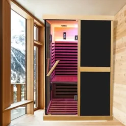 Daleyzay Double V-Shaped Far-Infrared Sauna Room Natural