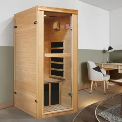 Daleyzay Indoor Far Infrared Sauna Room Canadian Hemlock Natural