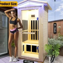 Daleyzay Infrared Home Sauna Box 1 Person Natural