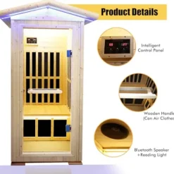 Daleyzay Infrared Home Sauna Box 1 Person Natural