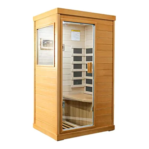 Daleyzay 1-Person Infrared Sauna Canadian Hemlock Natural