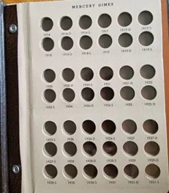 Dansco Coin Album #7123 for Mercury Dimes 1916-1945 Light-Up-17