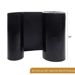 DeepRoot Water Barrier Versatile Bamboo Garden Barrier 36″ x 200′ Roll Black