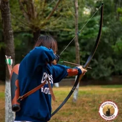 Deerseeker Outdoor 64″ Traditional Longbow Set Bamboo 95lb Right Hand