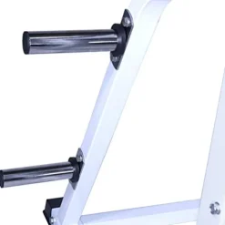 Deltech Fitness DF4900 Smith Machine with Linear Bearings, Weight Plate Storage, Pull-Up Bar, Squat Rack, Half Power Cage White and Black