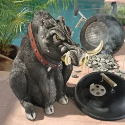 Design Toscano Bad Intentions Giant Warthog Garden Statue Full Color