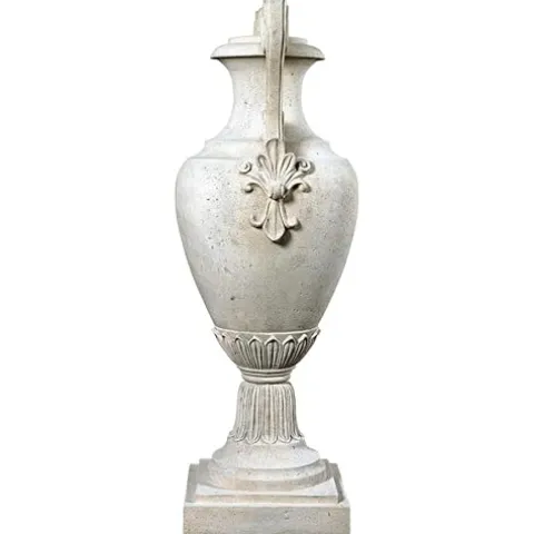 Design Toscano Chateau de Fontainebleau Architectural Garden Urn Set of Two Roman Stone