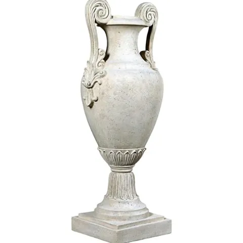 Design Toscano Chateau de Fontainebleau Architectural Garden Urn Set of Two Roman Stone