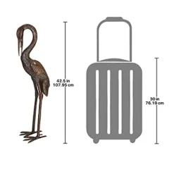 Design Toscano Cranes Garden Statue Set Large Cast Bronze