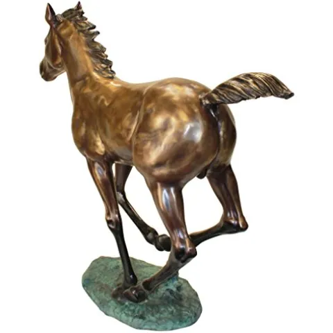 Design Toscano Galloping Horse Foal Cast Bronze Garden Statue Two Tone Bronze & Verdigris
