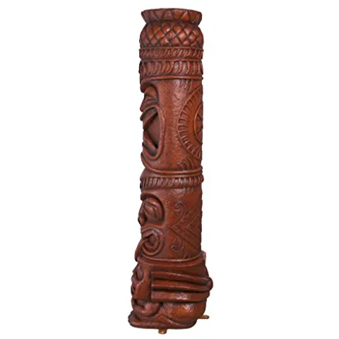 Design Toscano Grand Island Tiki Totem Statue Faux Woodtone Finish