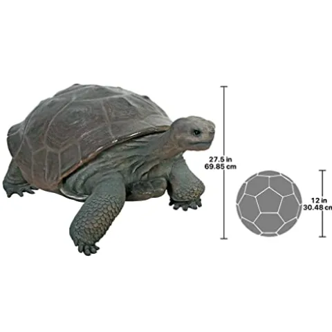 Design Toscano Grand Scale Wildlife Galapagos Tortoise Statue Full Color