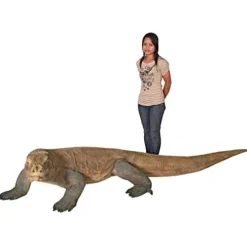 Design Toscano Grand-Scale Wildlife Komodo Dragon Statue Full Color