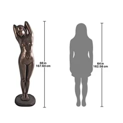 Design Toscano Harmonia Greek Patroness Garden Statue Life-Size 66″ Bronze