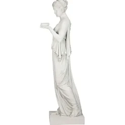 Design Toscano Hebe Greek Woman Garden Statue 62″ Antique Stone
