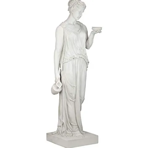 Design Toscano Hebe Greek Woman Garden Statue 62″ Antique Stone