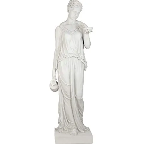 Design Toscano Hebe Greek Woman Garden Statue 62″ Antique Stone