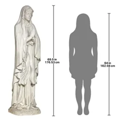 Design Toscano Life Size Blessed Virgin Mary Statue Antique Stone