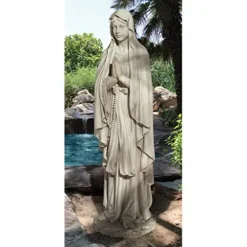 Design Toscano Life Size Blessed Virgin Mary Statue Antique Stone