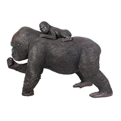Design Toscano Lowland Gorillas Mother & Child Ape Statues Full Color