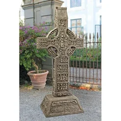 Design Toscano Muiredach High Celtic Cross Grand Scale Statue Gothic Stone