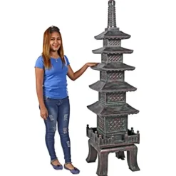 Design Toscano Nara Temple Pagoda Garden Statue 71 Inch Verdigris