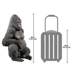 Design Toscano NE9009 Black-back Western Lowland Gorilla Giant Ape Statue Full Color