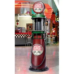 Design Toscano Service Station Visible Gas Pump Metal Sculpture Full Color