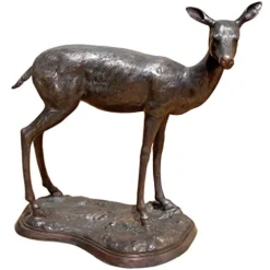 Design Toscano Standing Mother Doe Deer Bronze Cast Garden Statue