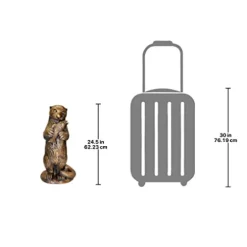 Design Toscano Standing Otter with Fish Cast Bronze Garden Statue Bronze