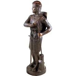 Design Toscano 13th Century Medieval Warrior Soldier Lost Wax Bronze Statue Bronze