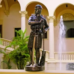 Design Toscano 13th Century Medieval Warrior Soldier Lost Wax Bronze Statue Bronze