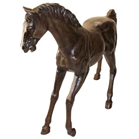 Design Toscano Trotting Thoroughbred Horse Cast Bronze Garden Statue Bronze