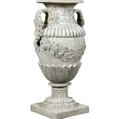 Design Toscano Wine Harvest Oviform Architectural Garden Urn Roman Stone